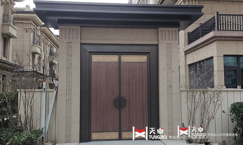 西安曲江龍湖香醍別墅對(duì)開庭院銅門及四開客廳銅門